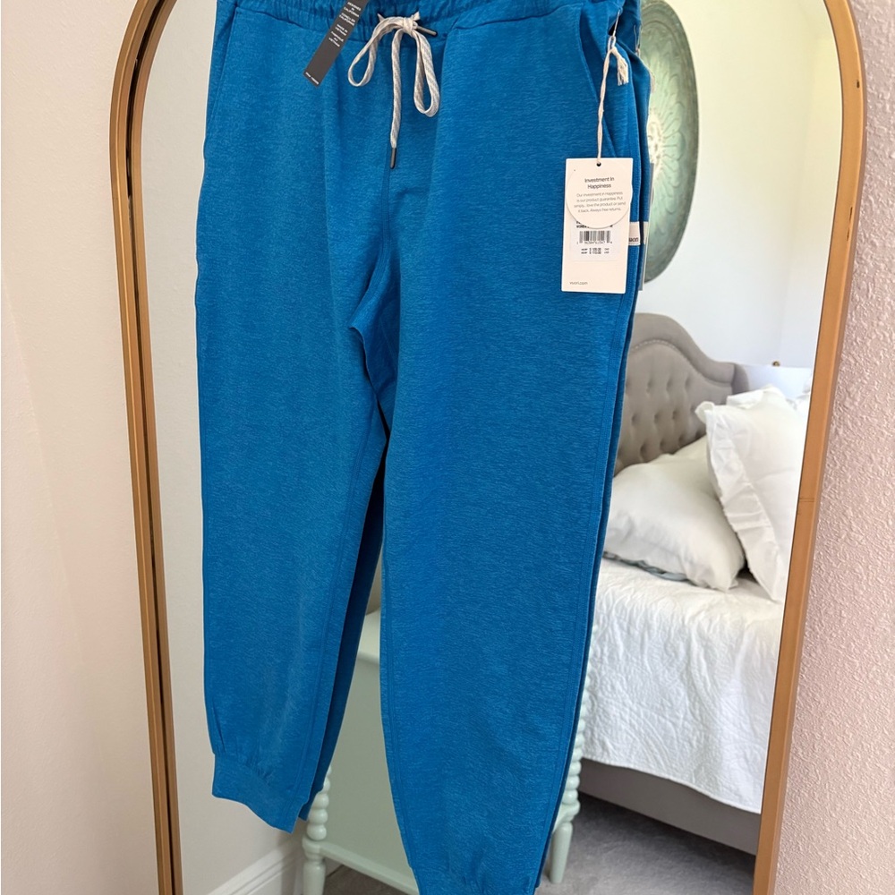 Vuori Teal Blue Drawstring Joggers